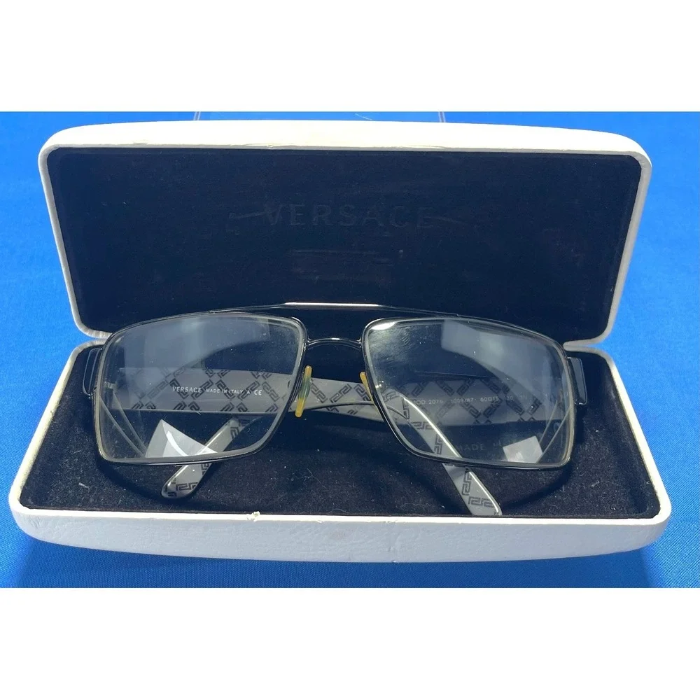 Versace MOD 2075 1009/87 Vintage Eyeglass Frames Black 60-15 Italy
